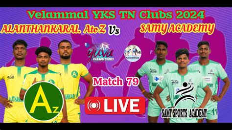 Alathankarai Atoz Vs Samy Academy Salem Match Velammal Yks Tn