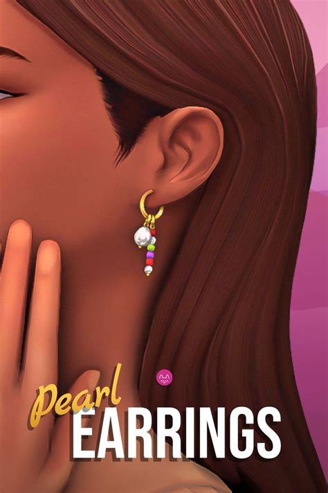 Pearl Earrings TwistedCat In 2024 Sims 4 Piercings Sims 4 Mm Cc