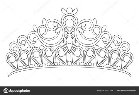 Tiara Line Drawing