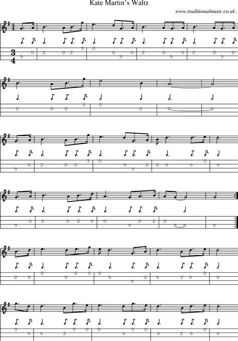 Scottish Tune Sheetmusic Midi Mp Mandolin Tab And Pdf For Kate