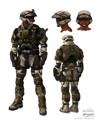 Space Ship Guru Marine Concept And Master Chief Promotional Art