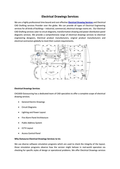 Electrical Drawings Services | Electrical CAD Drafting by CHCADD ...