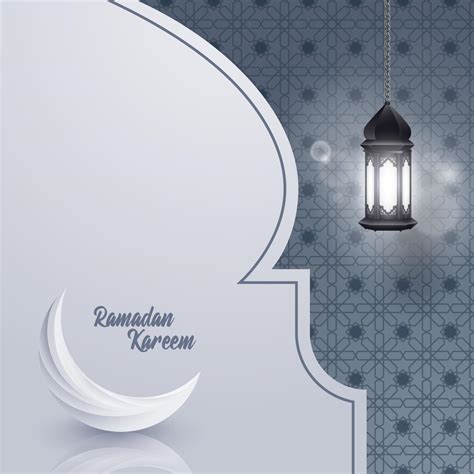 Ramadan Kareem Greeting Card Template Islamic With Geomteric Pattern