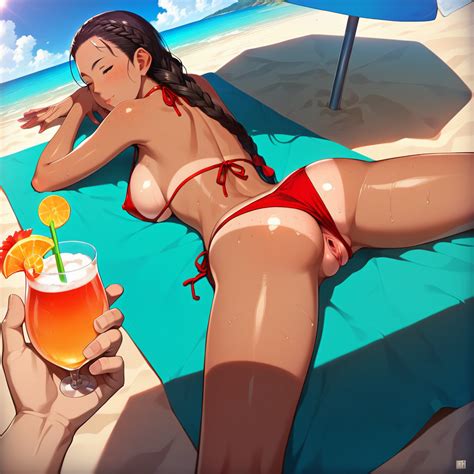 Relaxing On The Beach AI Generated Porn Pic XGROOVY