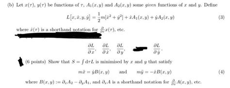 Solved B Let X τ Y τ Be Functions Of τ A1 X Y And