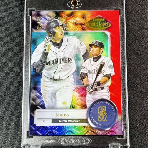 未使用に近い75枚限定 2022 Topps Gold Label イチロー No 17 レッドパラレルカード CLASS1 ゴールド