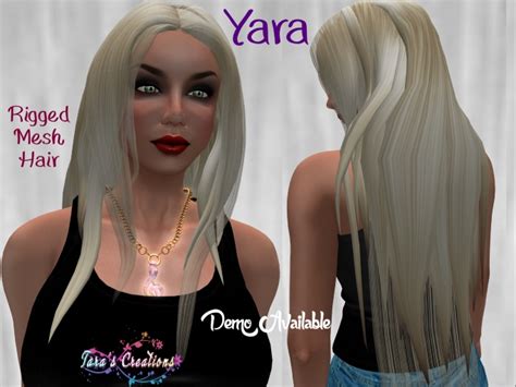 Second Life Marketplace Taras Creations Yara Mesh Hair Demo Pack Box