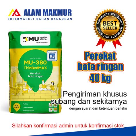 Jual Mu Mortar Utama Semen Instant Perekat Lem Bata Ringan Hebel