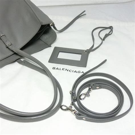 【送料無料】バレンシアガ Balenciaga 2wayショルダートートバッグ 432596 グレー ペーパーb4ジップアラウンド★美品★