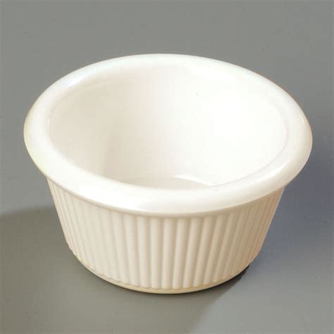 Ivory Bone Carlisle S27942 2 Oz Fluted Plastic Ramekin 48 Case