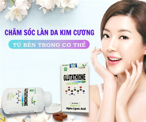 Viên Uống Trắng Da Glutathione Collagen Gh Vinacao Hộp 60 Viên Giảm