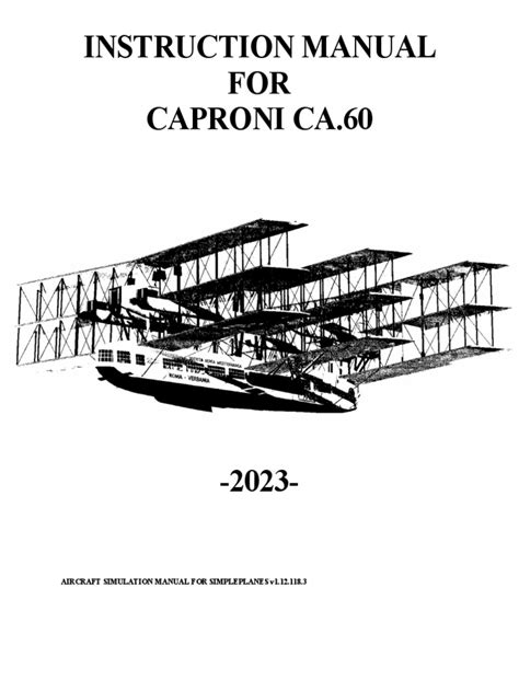 Caproni CA.60 Manual V-I | PDF | Horsepower | Gallon