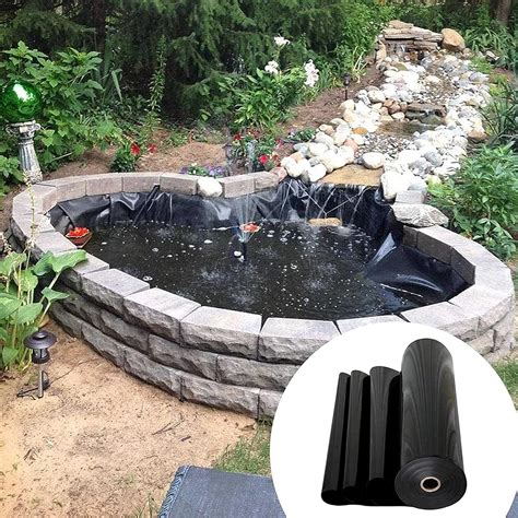 Pond Liner HDPE Koi Pond Liner 10x10ft Preformed Pond Liners 12 Mil