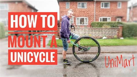 How To Mount A Unicycle 19 26 And A 36er Youtube