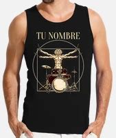 Camiseta Hombre De Vitruvio Batería Batera Música Rock Latostadora