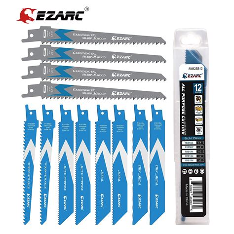 Ezarc Mm Pcs Reciprocating Saw Blades Set Bimetal Demolition Sabre