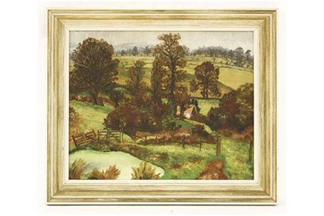 Sir Cedric Morris 1889 1982a Suffolk Landscape Autumnsigned And