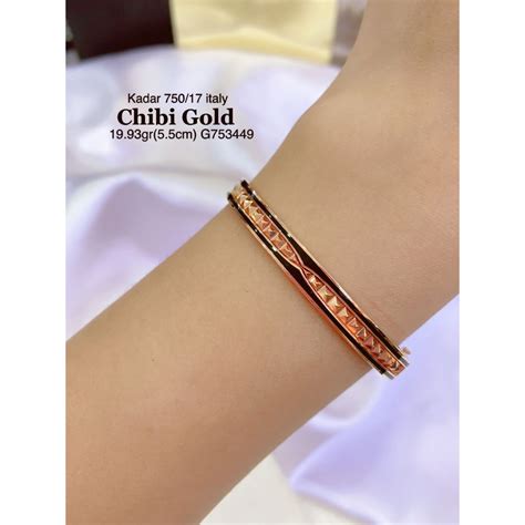 Jual Gelang Tangan Kombinasi Emas Italy Kadar 17K G753449 Chibi