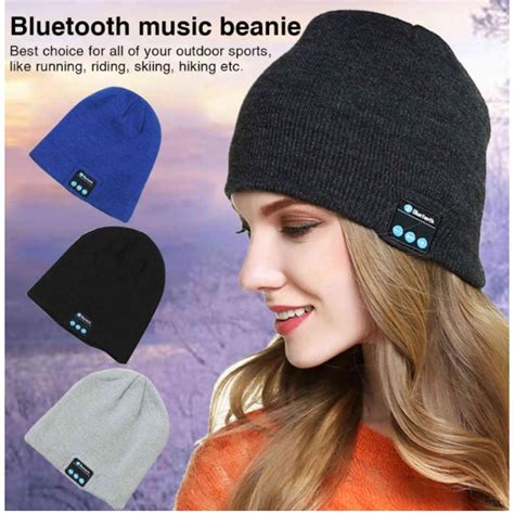 Touca Gorro Bluetooth estéreo sem fio fone de ouvido volume ajustável