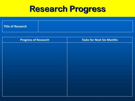 PPT Six Monthly Progress Report PhD Students Template PowerPoint