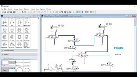 Festo Fluidsim Tutorial A B B A Drilling Clamping Operation Youtube