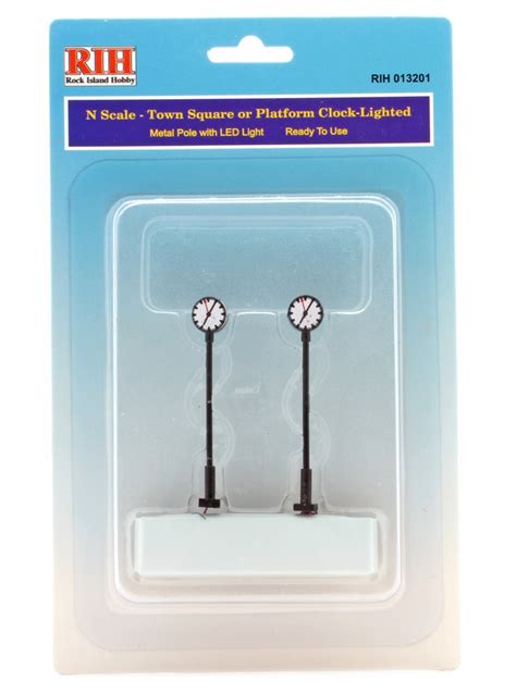 Rock Island Hobby RIH013201 Platform Clock Lighted