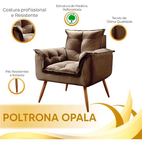 Poltrona Decorativa Opala Velu Inter Shop