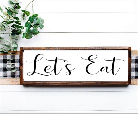 Let S Eat Sign Kitchen Sign Farmhouse Kitchen Sign Etsy Canada