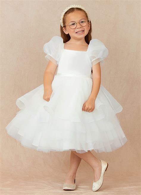 Azazie Bubbles Robe Robe Marquise Princesse Avec Manches Longueur Genou