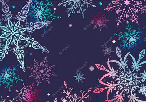 Premium Vector | Winter snowflakes abstract background