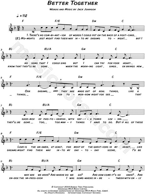 Jack Johnson Better Together Guitar Chords