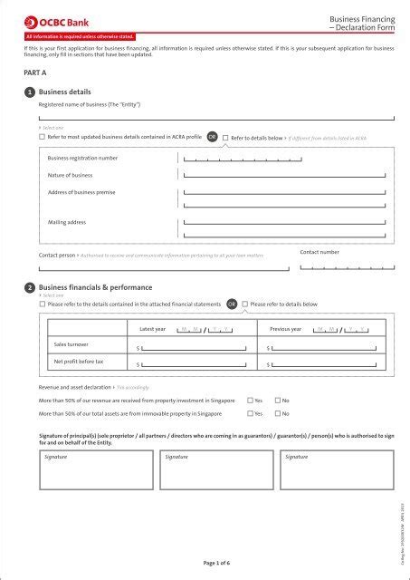 Declaration Form Ocbc Bank