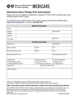 Fillable Online Electroconvulsive Therapy Prior Authorization Fax Email