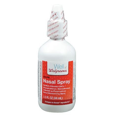 Walgreens Saline Nasal Spray 1 5 Fl Oz Kroger