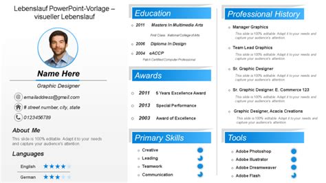 Rocken Sie diesen Lebenslauf 11 PPT Vorlagen für visuelle Lebensläufe