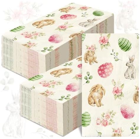 Amazon Jarthenaamcs Pcs Easter Paper Guest Napkins X