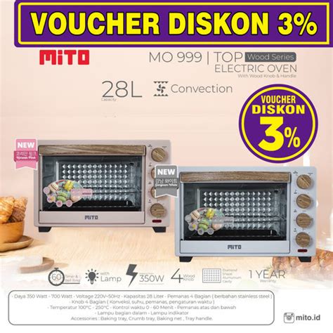 Jual Mito Oven Top Mo Kapasitas Liter Garansi Resmi Putih