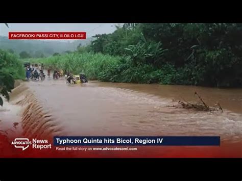 Typhoon Quinta Hits Bicol Region Iv Youtube