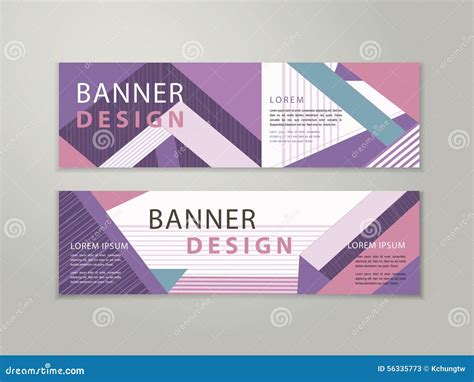 Trendy Banner Template Design Stock Vector Illustration Of Backdrop