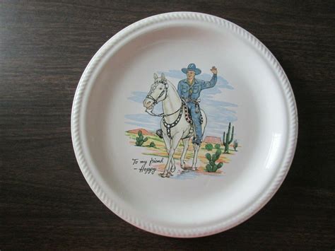 Original Circa 1950 Hopalong Cassidy Plate 9 12 Diameter 3898207760