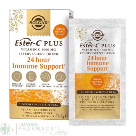 Solgar Ester C Plus Vitamin C Mg Immune Support Orange Sachets