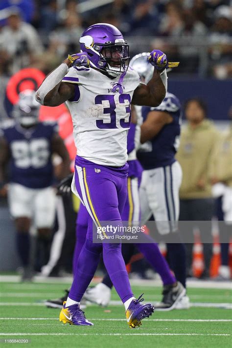 Dalvin Cook Of The Minnesota Vikings Flexes After A First Down In The