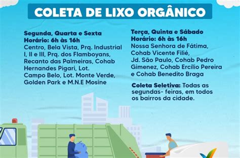 Horário da Coleta de Lixo Prefeitura Municipal de Urânia