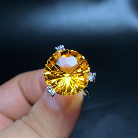 Natural Citrine Ring November Birthstone Raw Gemstone Ring Etsy