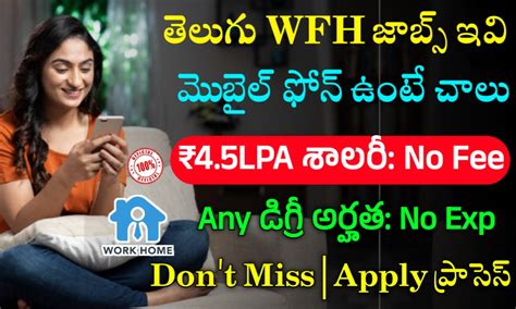 Wfh Latest Jobs In Telugu Ditto Work