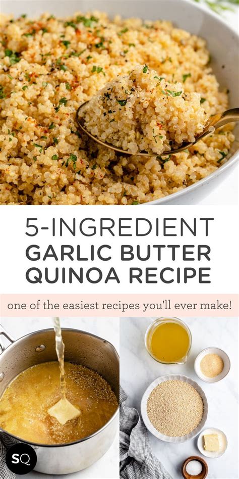 Garlic Butter Quinoa {only 5 Ingredients } Quinoa Recipes Simply Quinoa Recipe Quinoa