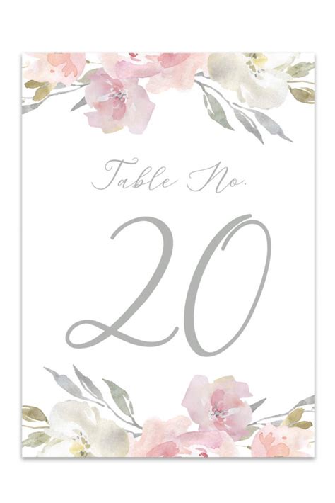 Printable Table Number Cards Printable Card Free