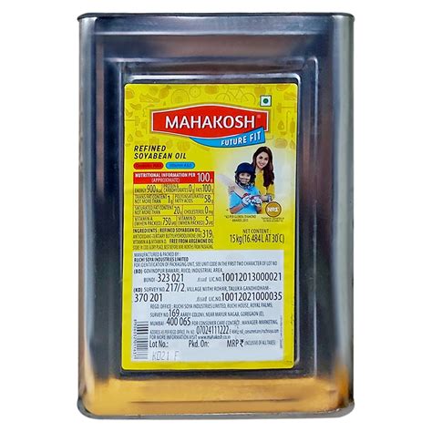 Mahakosh Future Fit Refined Soyabean Oil 15 Kg