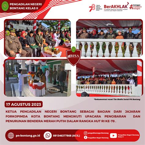 Upacara Pengibaran Dan Penurunan Bendera Merah Putih Dalam Rangka Hut