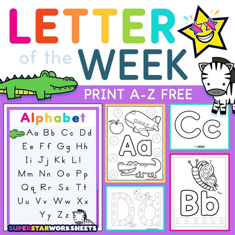 Letter Of The Week Worksheets Printable Letter A Z Worksheets